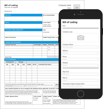 Bill of Lading Form